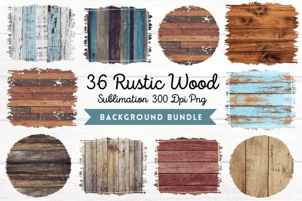 Rustic Wood Sublimation Background Bundle