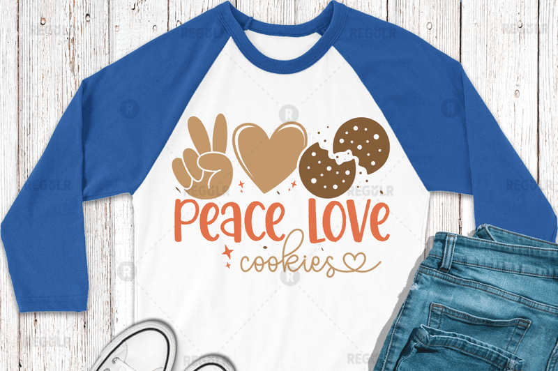 Peace love cookies svg cricut digital files