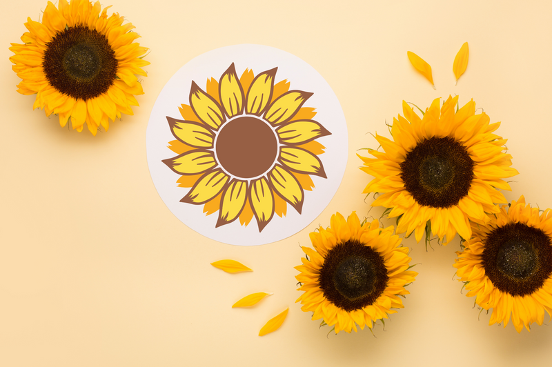 Sunflower Monogram SVG Bundle
