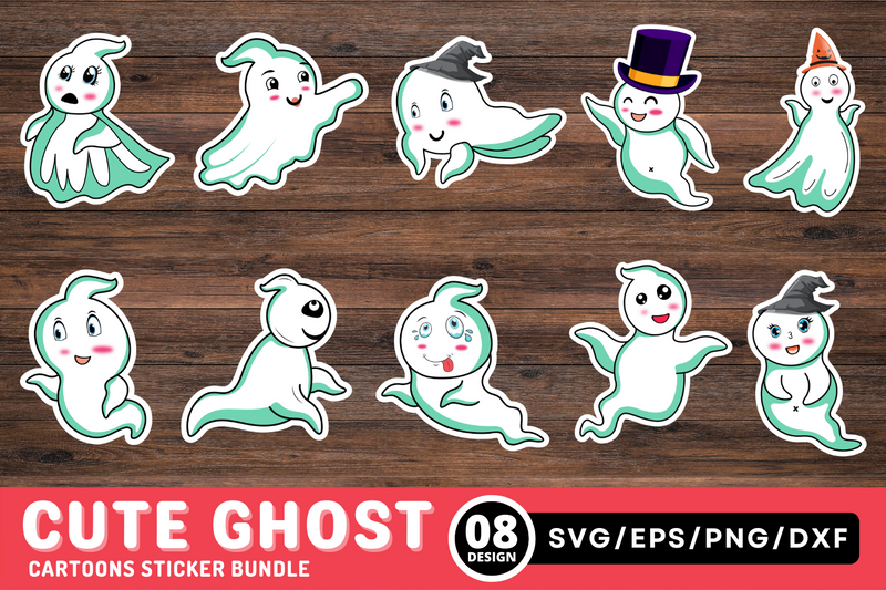 Cute Ghost Sticker Bundle