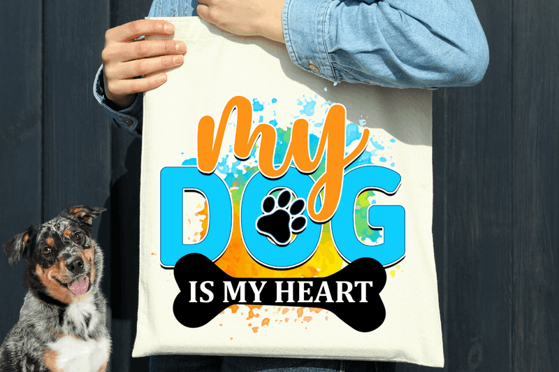 My dog is my heart Sublimation PNG, Dog Sublimation Design