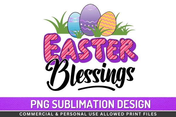 Easter blessings Sublimation Design Downloads, PNG Transparent