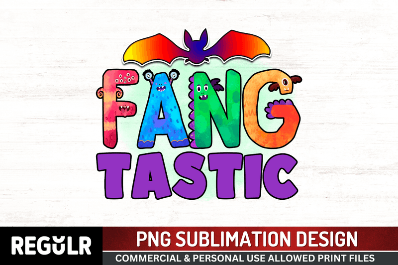 Fang tastic Sublimation design, Halloween  Sublimation Design