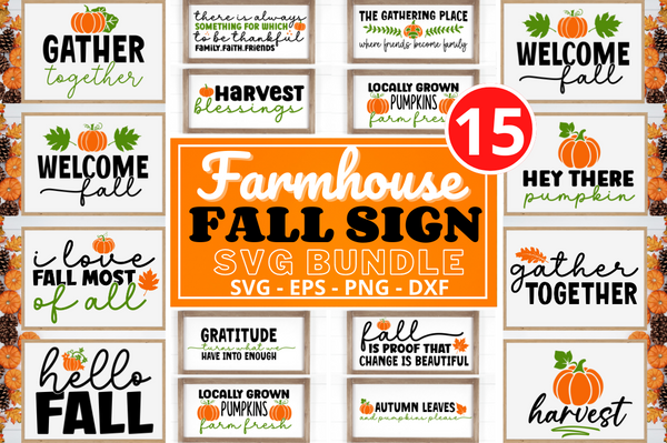 Farmhouse Fall Sign Bundle