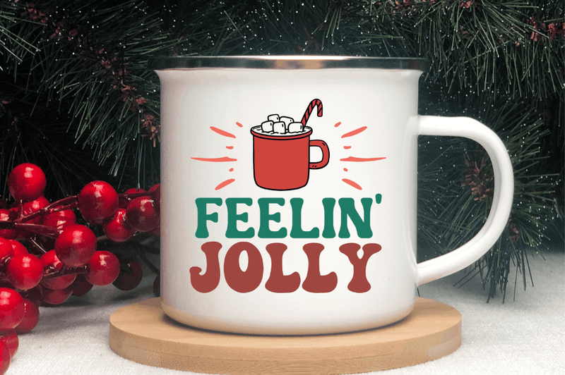 Feelin jolly SVG, Retro Christmas SVG Design