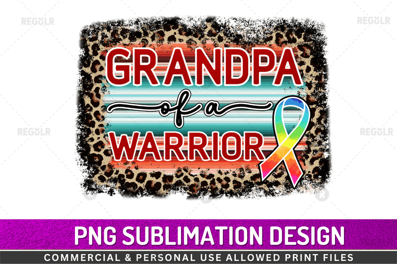 Grandpa of a warrior Sublimation Design PNG File