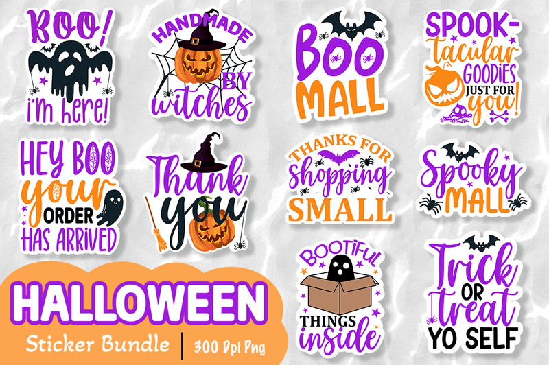 Halloween Printable Sticker Bundle