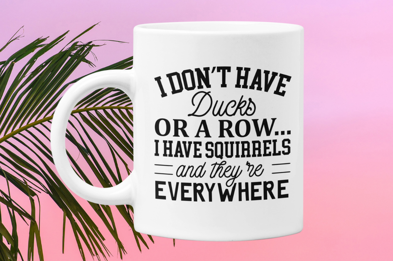 I don't have ducks or a row...i have squirrels and they're everywhere SVG, Funny SVG Design