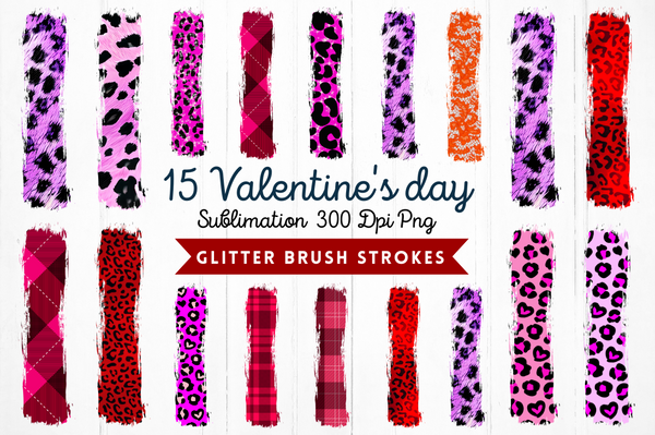 Leopard Brush Strokes Valentine's Day texture Sublimation
