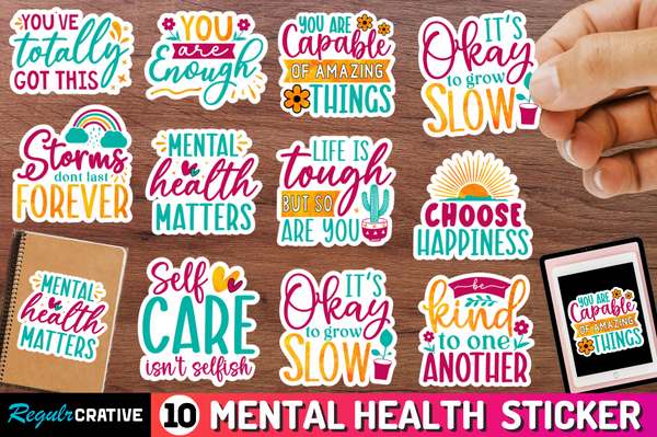 Mental Health Stickers Bundle