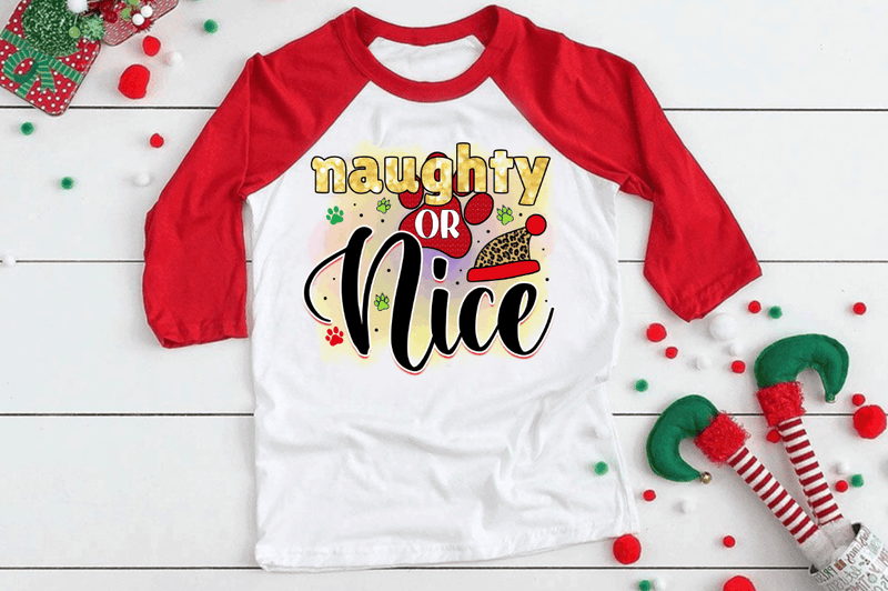 Naughty or nice Sublimation PNG, Christmas Sublimation Design