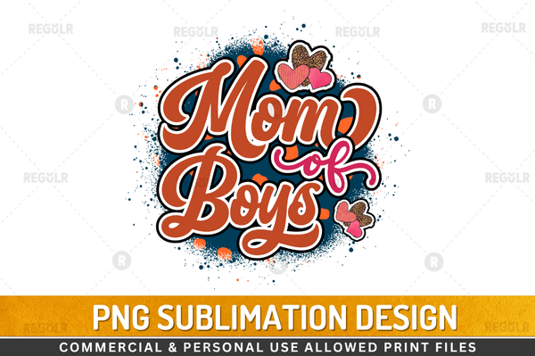 Mom of boys Sublimation Design Downloads, PNG Transparent