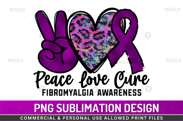 Peace love cure Sublimation Design PNG File