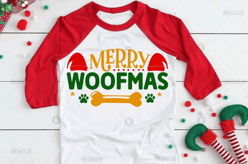 merry woofmas SVG Cut File, Christmas Quote