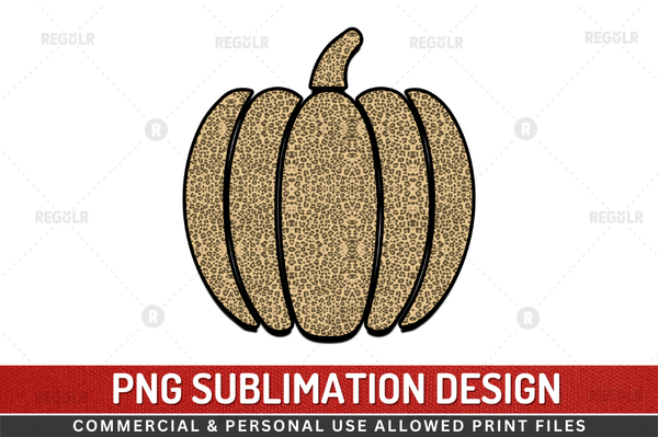 Pumpkin Cheetah Leopard Sublimation Design PNG File