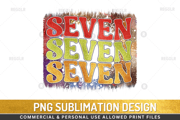 Seven Sublimation Design Downloads, PNG Transparent