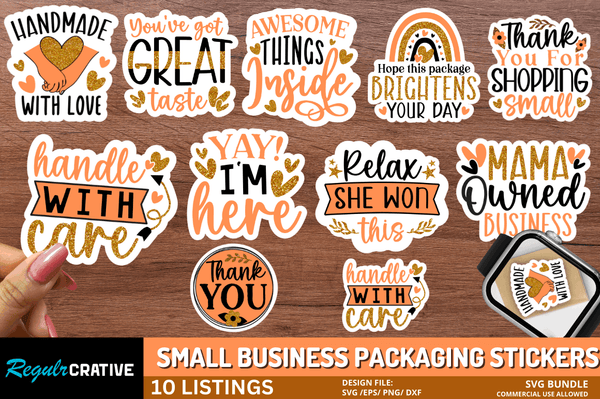 Small Business And Packaging Stickers Bundle