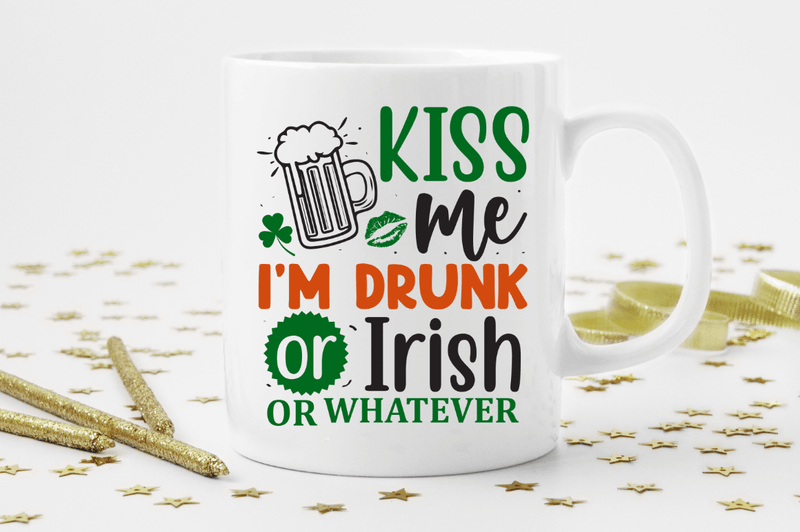 Kiss me i'm drunk or Irish or whatever SVG, St. Patrick's Day SVG Design
