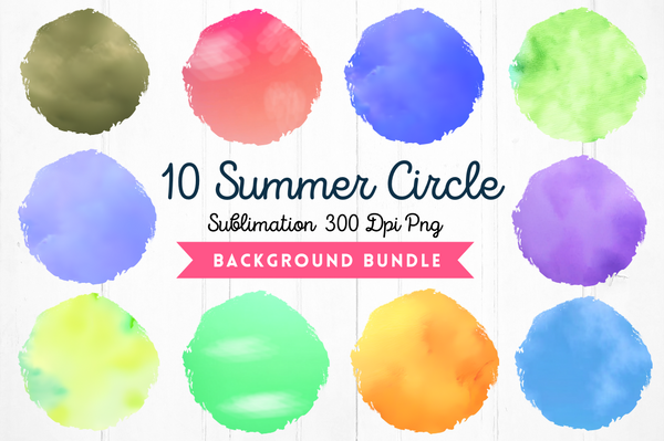 Summer Color  Circle Sublimation Background