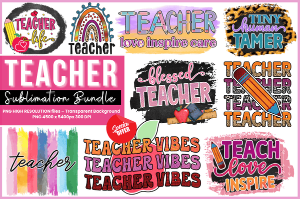 Teacher Sublimation design Bundle
