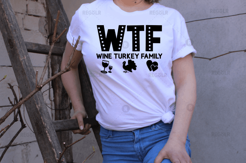 WTF Wine turkey family Svg