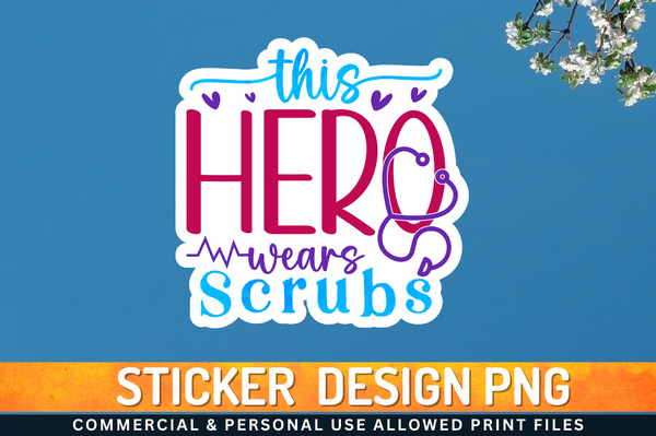 This hero wears scrubs Sticker PNG Design Downloads