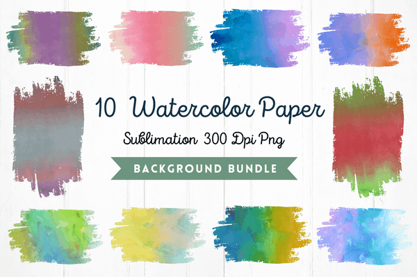 Watercolor Paper Texture Sublimation Backgrounds Bundle