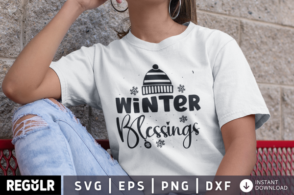 Winter blessings SVG, Winter SVG Design