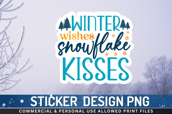 Winter wishes snowflake Sticker PNG Design Downloads, PNG Transparent