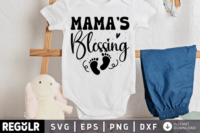 Mama's blessing Svg Designs Silhouette Cut Files