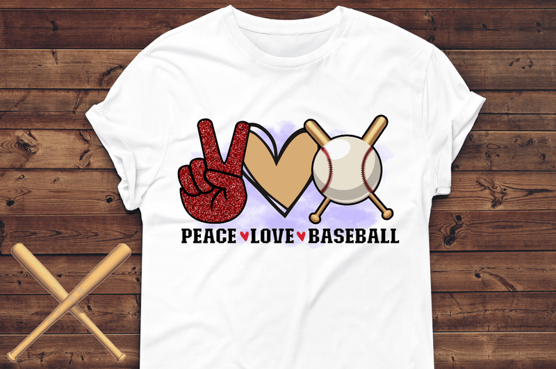 Peace love baseball Sublimation PNG, Baseball Sublimation Design
