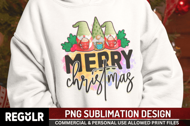 Merry Christmas Sublimation PNG, Christmas Sublimation Design