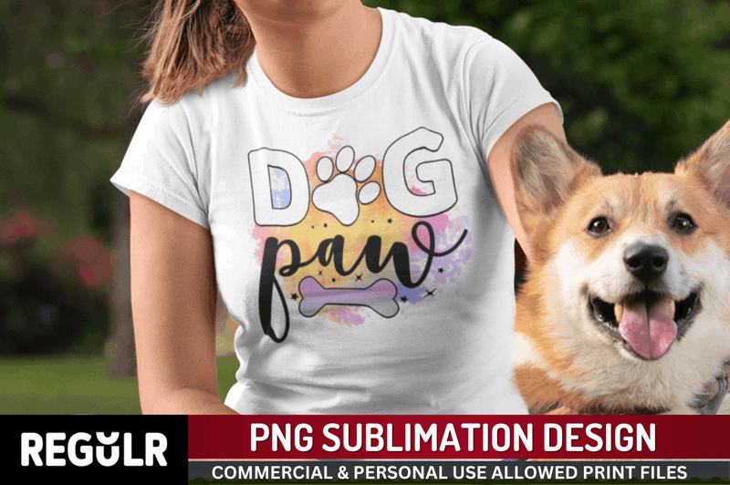 Dog paw Sublimation PNG, Dog Sublimation Design