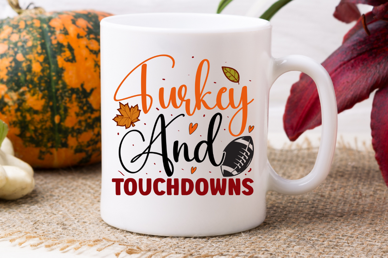 Turkey & touchdowns SVG, Thanksgiving  SVG Design