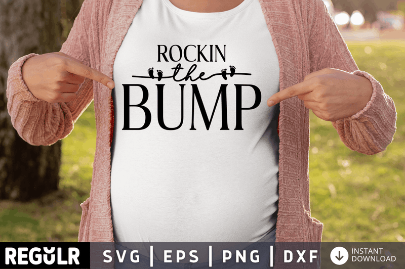 Rockin the bump svg cricut digital files