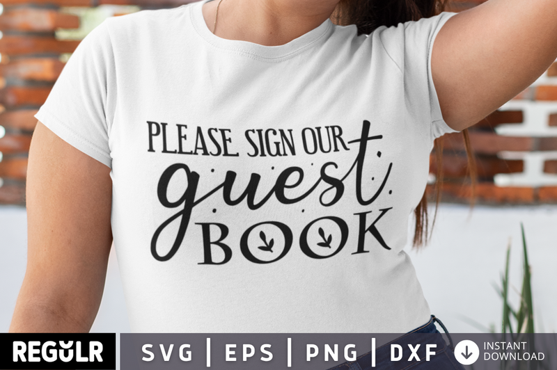 Please sign our guest book SVG, Wedding SVG Design