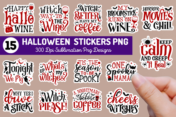 Halloween  Sublimation Stickers Bundle