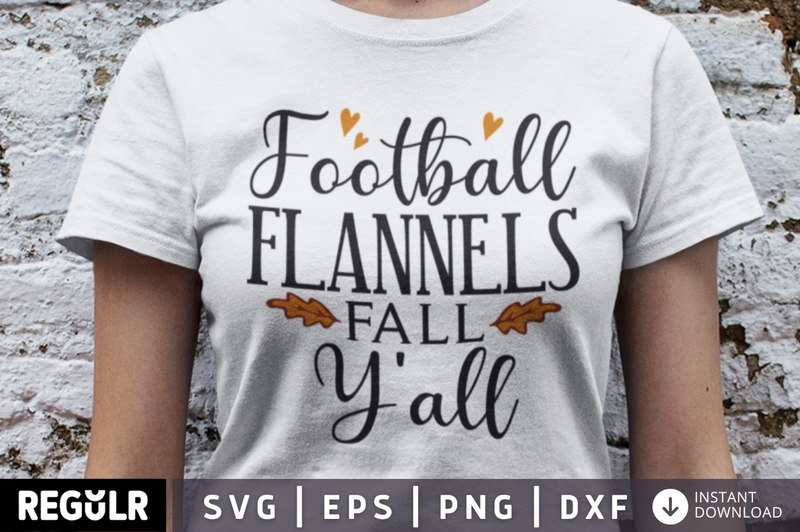 Football flannels fall y'all SVG, Fall SVG Design