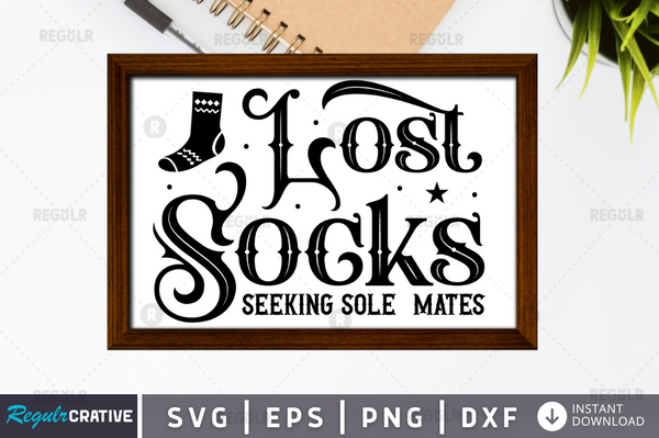 lost socks svg cricut digital files