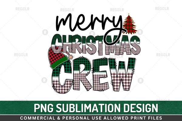 merry christmas crew Sublimation PNG, Christmas Sublimation
