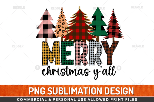 merry christmas y'all Sublimation PNG, Christmas Sublimation