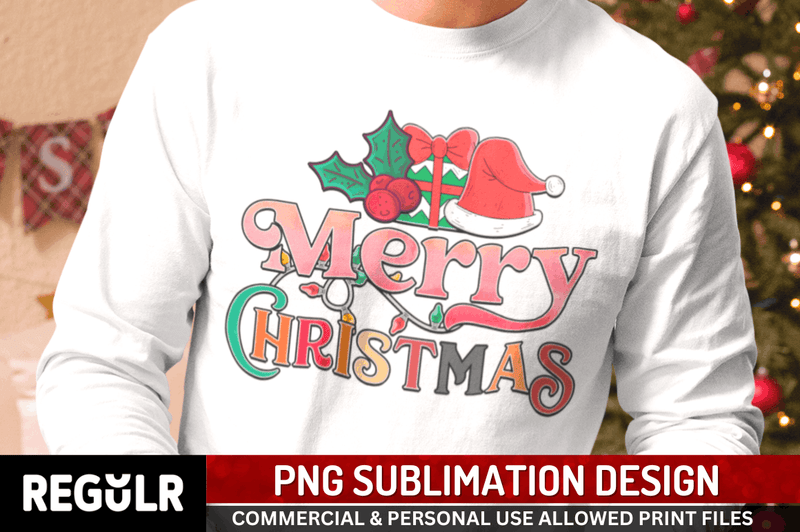 Merry Christmas Sublimation PNG, Christmas Sublimation