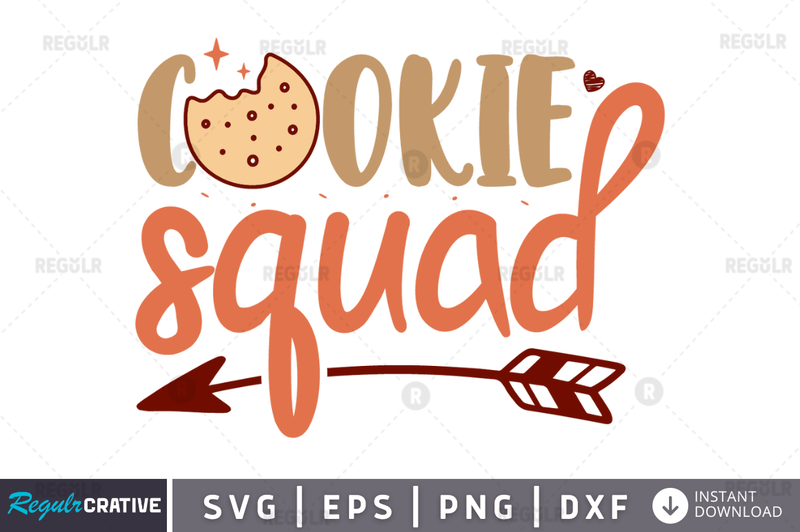 Cookie squad svg cricut digital files