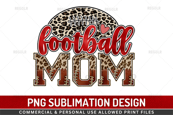 Football Mom Sublimation Design PNG File