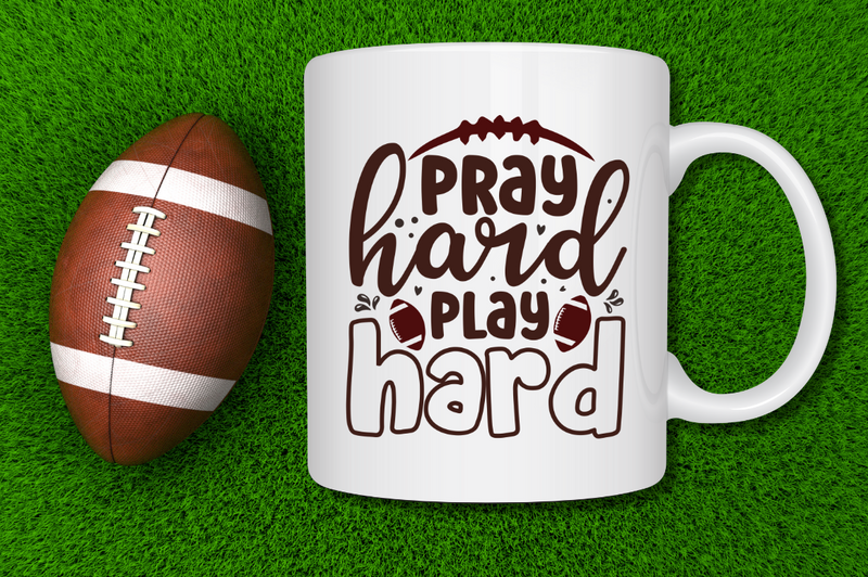 Pray hard play hard SVG, football SVG Design