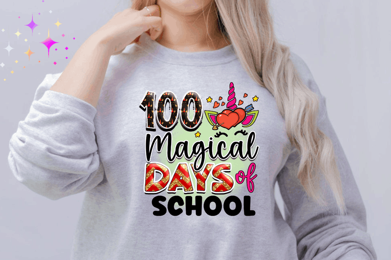 Magical days of school Sublimation PNG, Unicorn Sublimation Design